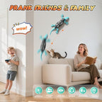 Remote control gecko toy with glowing LED eyes