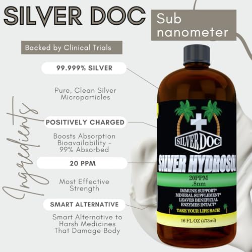 Research Labs Silver Doc 16 ounce bottle supplement facts label