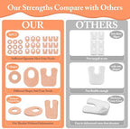 Beige oval shaped callus cushions designed for side of foot friction defense