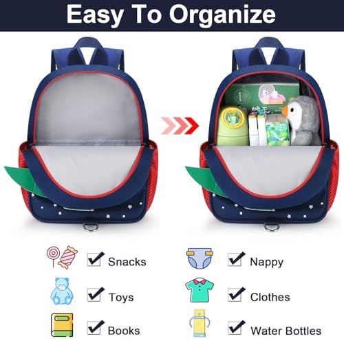 Adjustable padded straps on Accmor dinosaur mini bag