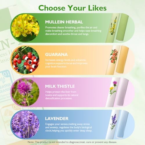 Pure Botanicals mullein and thyme infused herbal inhaler showing the natural ingredient highlights on the product box packaging