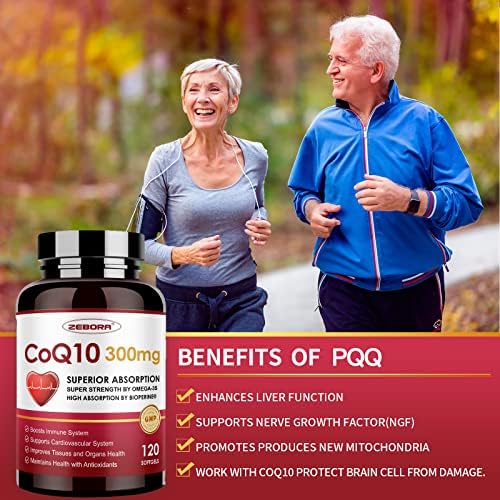 Zebora CoQ10 packaging showing serving size and count