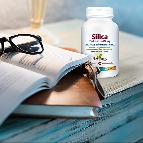 New Roots Herbal Silica supplement bottle with capsules