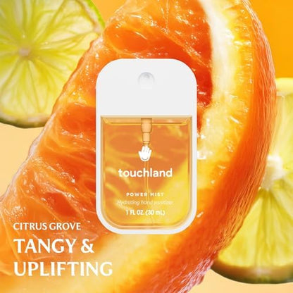 Touchland Hydrating Hand Sanitizer Spray, FRESH Trio Set (Mint, Citrus, Lemon Lime), 1 FL. OZ. Travel Size Power Mist Sprays (Set of 3) - Image 3