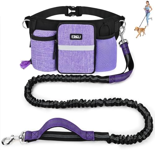 ETACCU heavy duty bungee dog leash extended view highlighting shock absorption