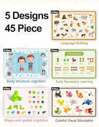 KAshack kids table mat showing the 4 sided adhesive strips on the back