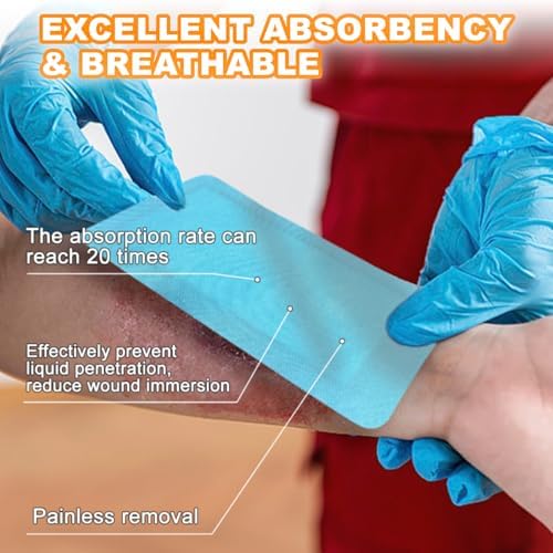 Premium imported Carbou medical grade absorbent sheets protecting a chronic skin ulcer simulation.