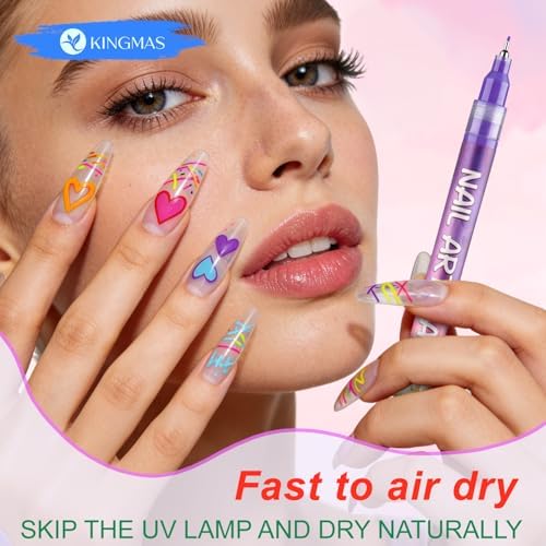 Waterproof nail art markers set packaging display