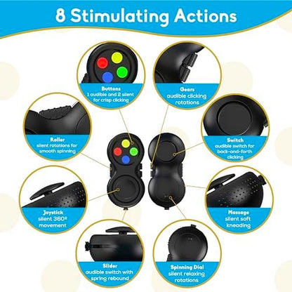 Pilpoc Fidget Pad being held in hand illustrating its portable ergonomic design