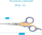 LIVINGO pet grooming scissors micro serrated blade close up for precise animal hair trimming