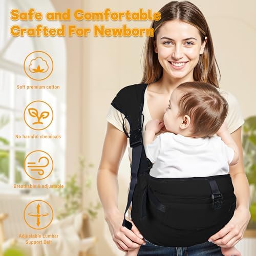 Oblitor premium baby carrier wrap supporting a growing toddler comfortably.