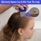 Detailed view of ultra fine teeth for effective lice egg removal.