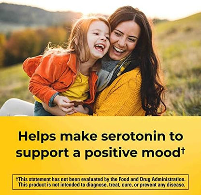 Nature Made 5-HTP orange citrus chewable tablets for serotonin production
