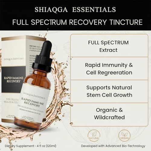Paul Shiaqga Essentials Rapid Immune Recovery herbal tincture dropper close up