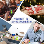 Full 14 piece adult sensory collection arranged neatly on a desk highlighting the vivid multicolor printing.