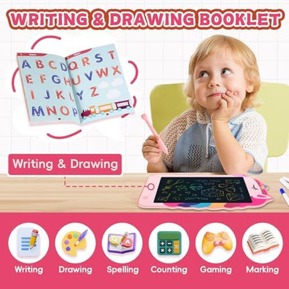 Decute LCD writing tablet with stylus and lanyard attachment