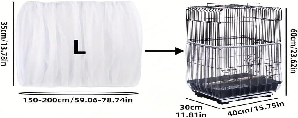 1pc Anti-Splash Birdcage Cover, White Mesh with Durable Polyester Fiber, for Outdoor Protection and Easy Cleaning, S - Image 9
