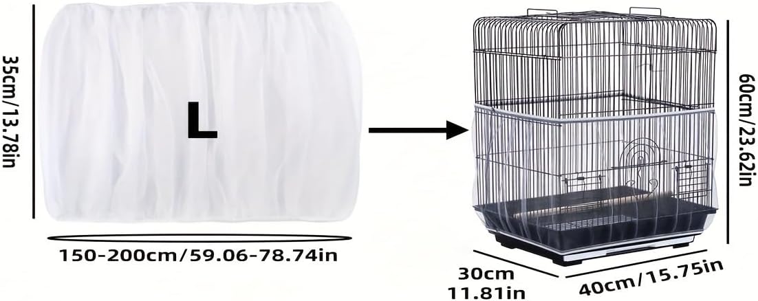 1pc Anti-Splash Birdcage Cover, White Mesh with Durable Polyester Fiber, for Outdoor Protection and Easy Cleaning, S - Image 9