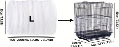 1pc Anti-Splash Birdcage Cover, White Mesh with Durable Polyester Fiber, for Outdoor Protection and Easy Cleaning, S - Image 9