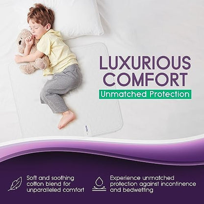 Royal Care washable bed pad folded neatly to show thickness and multi layer construction