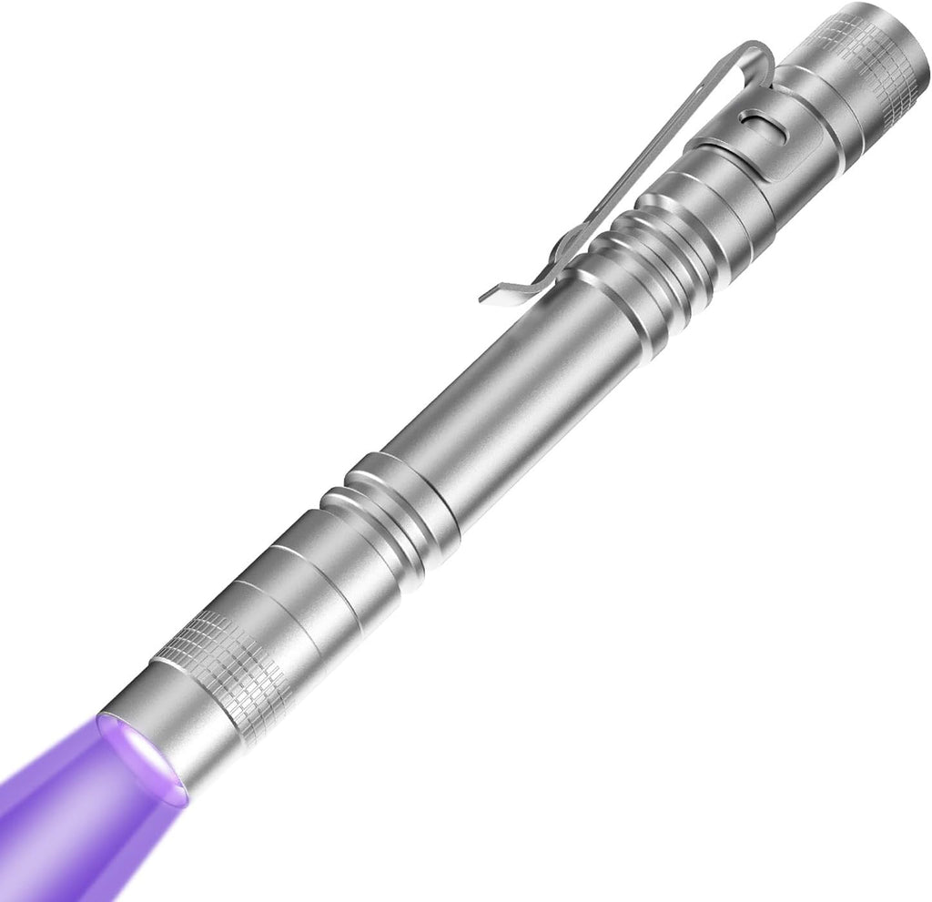 COSOOS 2 UV Black Light Flashlight, 2 Pack 395nm Mini Pen Light with Clip, Waterproof Ultraviolet Flashlight for Leak, Pet Urine, Scorpion, Hotel Inspection, Dry Stain and Bed Bug. - Image 12