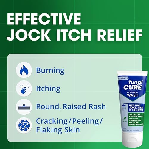 FungiCure medicated groin wash back label with usage directions