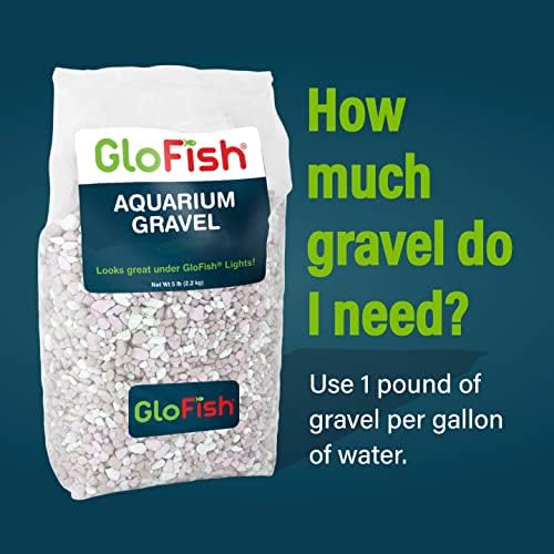Authentic imported GloFish gravel packaging details