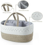 PandaEar portable cotton rope nursery storage basket