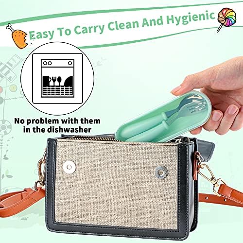 Child-friendly stainless steel fork and spoon with silicone grip
