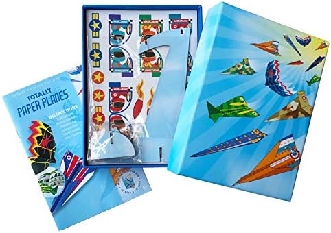BOX CANDIY paper planes set showing two custom sticker sheets and press-out pilot figures
