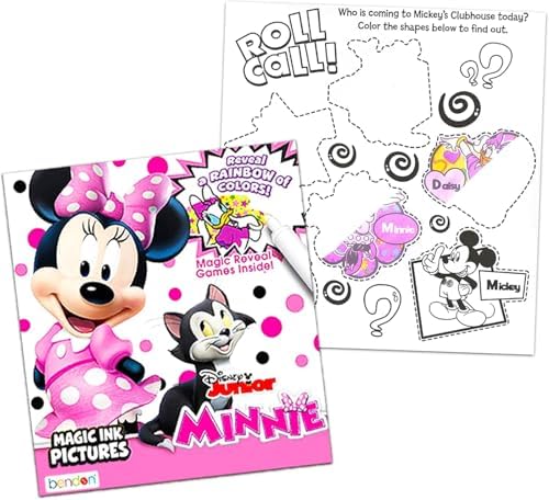 Close up of the Disney Princess invisible ink pen revealing hidden colors on an activity page.
