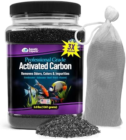 Aquatic Experts aquarium charcoal granules close up view