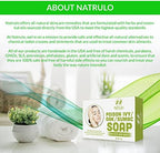 Natrulo poison ivy herbal remedy bar soap side view texture detail