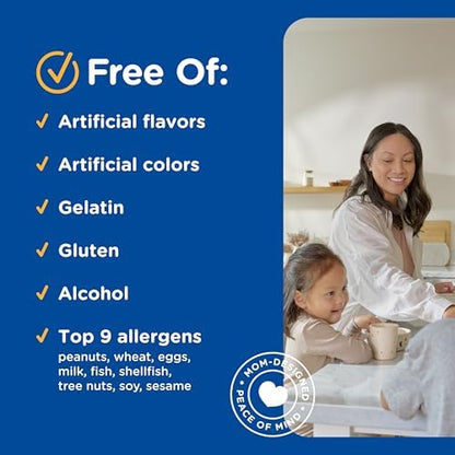 Mommy's Bliss kids black elderberry fruit extract gummies certified allergen free packaging.