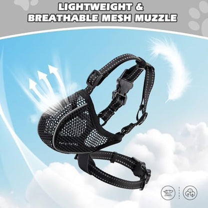 Close up of breathable mesh material on Bonthee muzzle