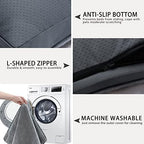 Dog Crate Bed Waterproof Deluxe Plush Dog Beds with Removable Washable Cover Anti-Slip Bottom Pet Sleeping Mattress for Large, Medium, Jumbo, Small Dogs, 35 x 22 inch, Gray - Image 6