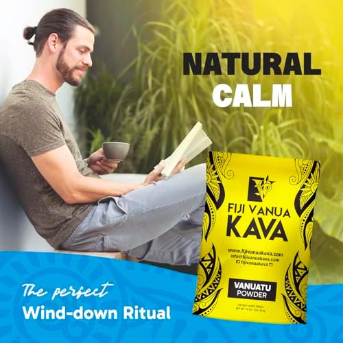 Fiji Vanua Kava pure noble root powder package highlighting the sixteen ounce weight