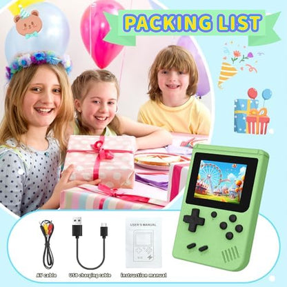 Xiskt retro handheld console packaging and contents view