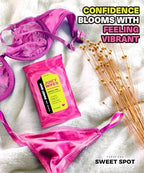 Portable ten count feminine wipe pack for travel and gym use.