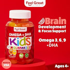 Feel Great 365 Kids Complete Omega Gummy Vitamins ingredient panel