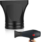 FOMIYES universal hair dryer attachment front view showing black plastic concentrator nozzle design.
