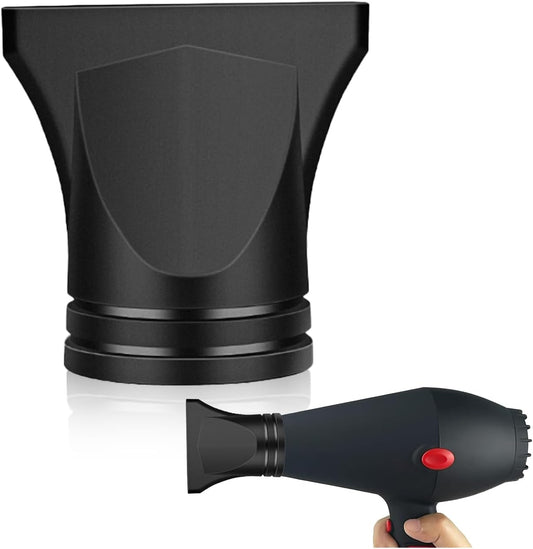 FOMIYES universal hair dryer attachment front view showing the flat concentrator opening for professional styling.