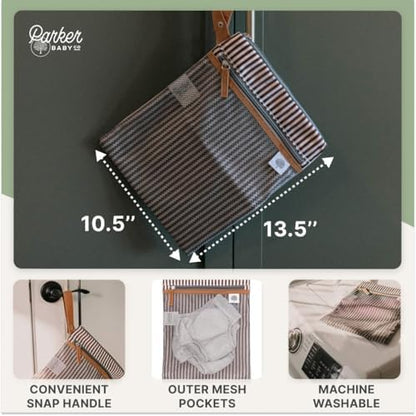Parker Baby Co. waterproof diaper bag interior view
