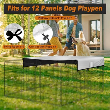 Waterproof silver coated backing on pet playpen shade cover