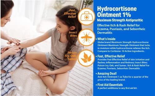 Trifecta Pharmaceuticals Globe brand maximum strength hydrocortisone ointment packaging.