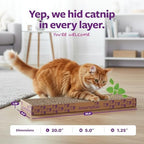 Side profile view of the single wide brown cardboard scratcher pad