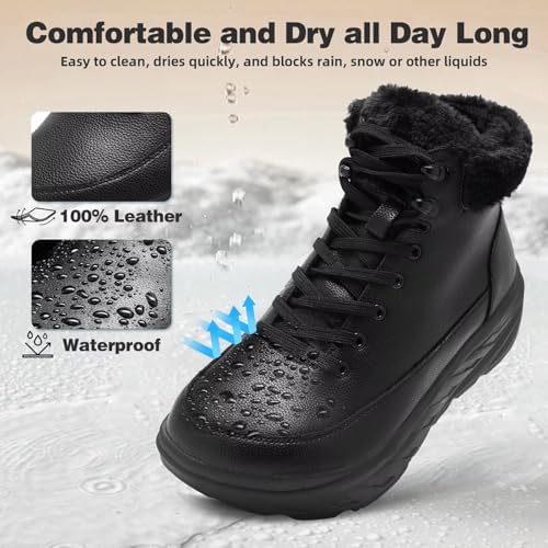 Back view of OrthoComfoot diabetic boots focusing on heel support and leather finish.
