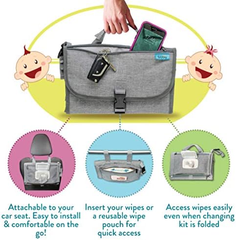 Kopi Baby changing pad attached to stroller handle