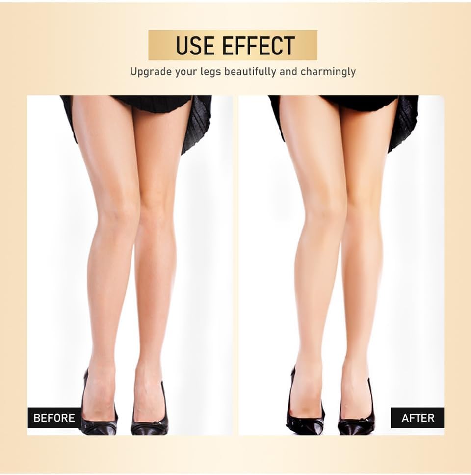 Generisch flawless legs makeup result after application