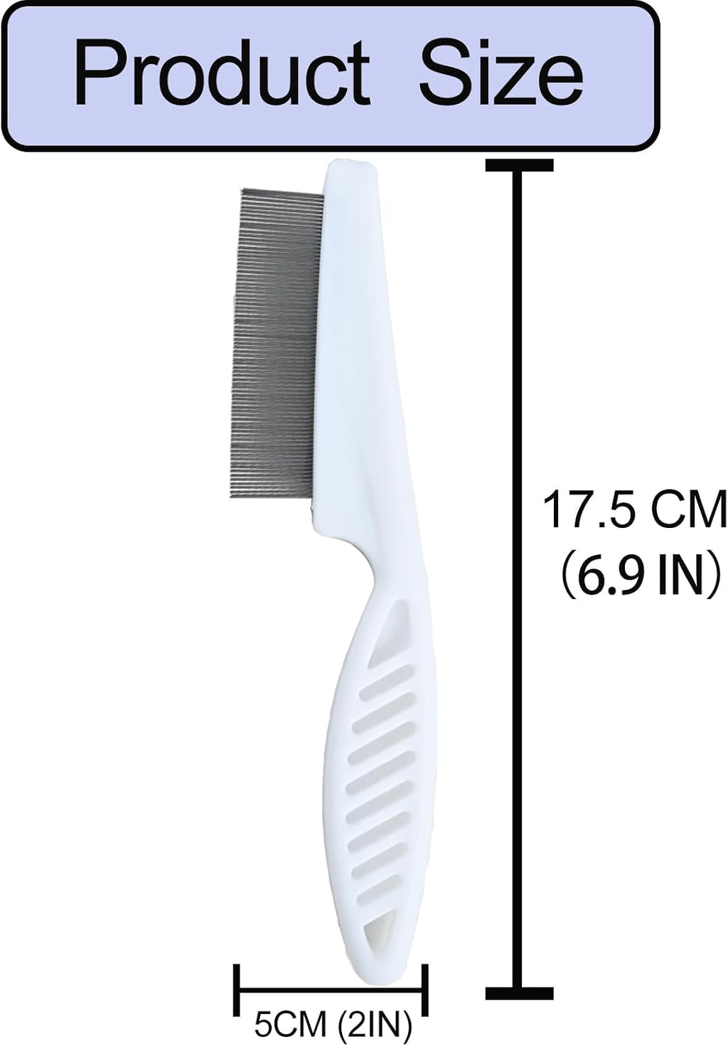 Flea comb removing debris from dog fur